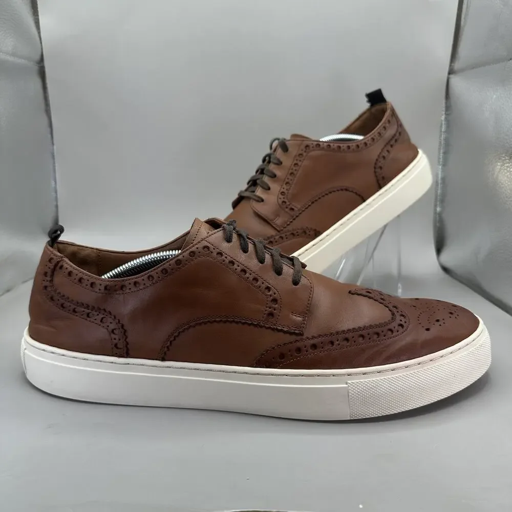 Cole Haan Grand Winslow Shoes Mens Size 13 Brown Leather Wingtip Sneakers C35600